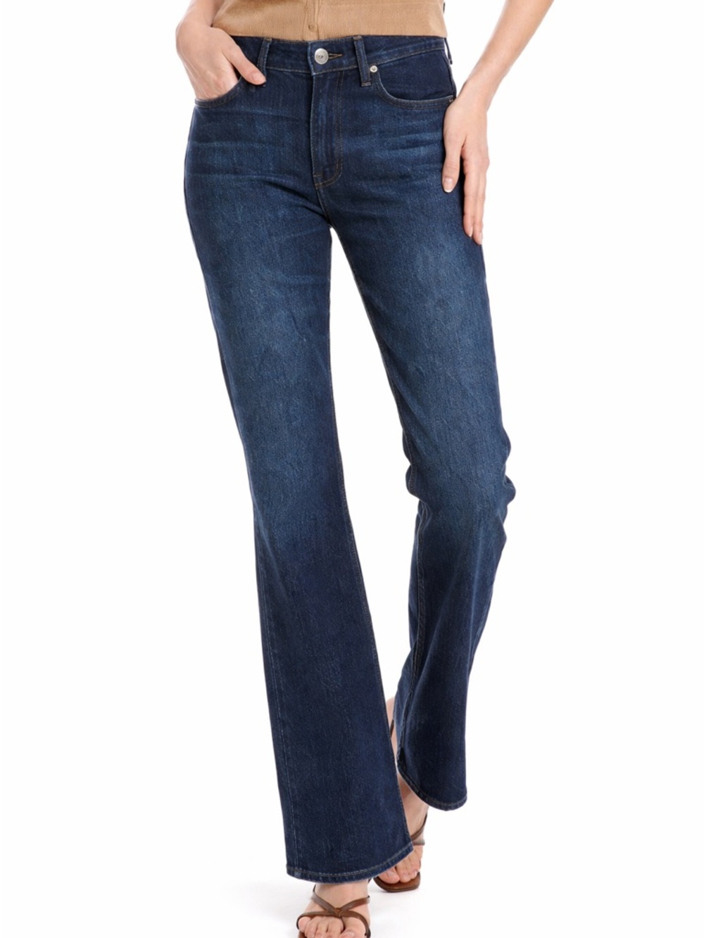 Driftwood Women's Kelly Dark Wash Blue  Bootcut Jeans Size 28x33